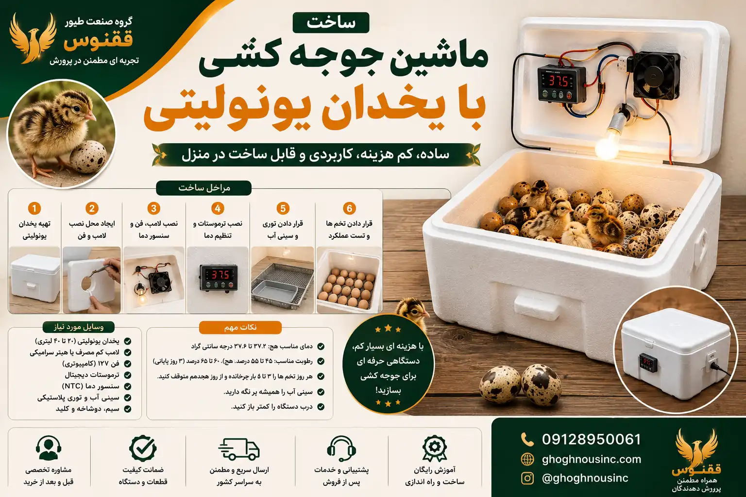 ساخت ماشین جوجه کشی با یخدان یونولیتی