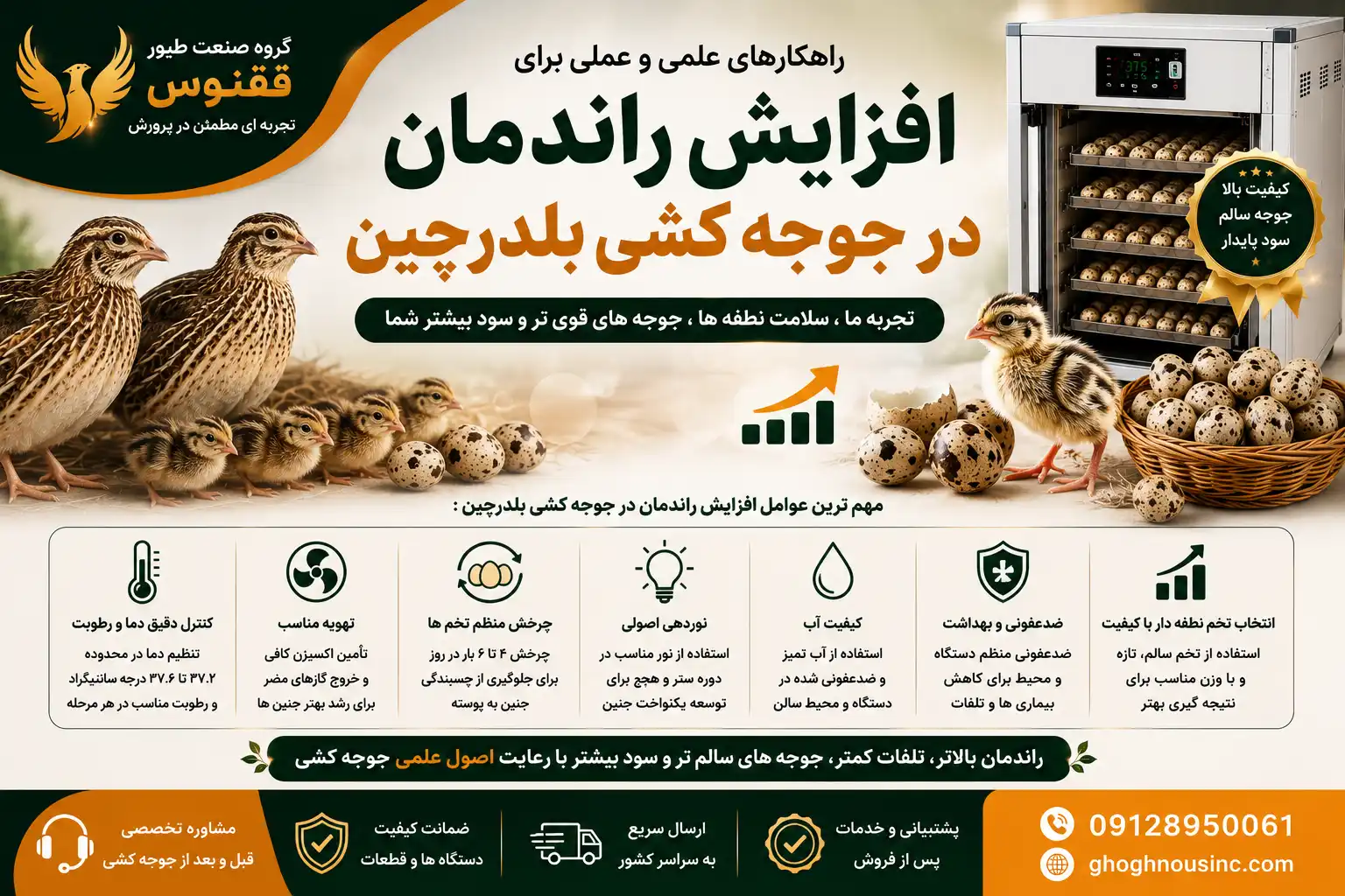 افزایش راندمان در جوجه کشی بلدرچین